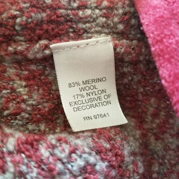 J. Jill Red Merino Wool Blend Sweater Jacket Size Medium - Picture 5 of 7